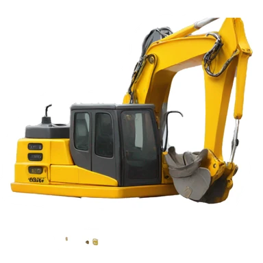 Dog on excavator  sticker