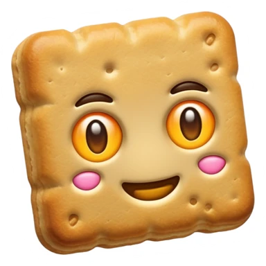 crie um emoji de um cookie mordido sticker