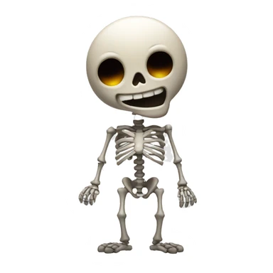 a skeleton shrugging emote sticker