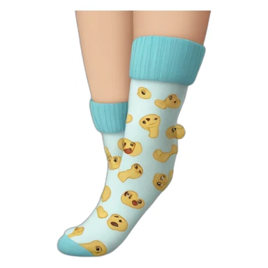 Sock on feet sticker