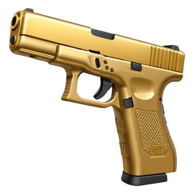 Gold Glock 19 sticker