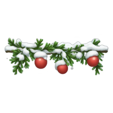 snow and garland sticker