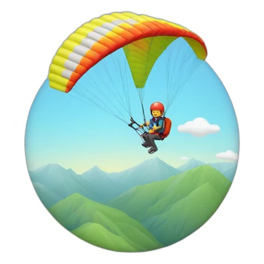 Paragliding birthday sticker