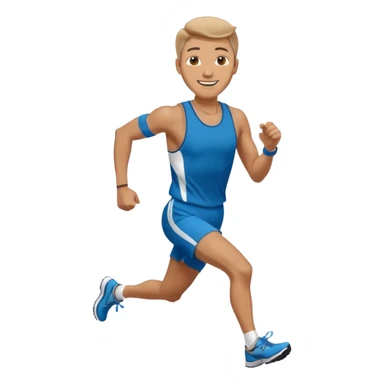 businessman running a marathon, face to camera sticker