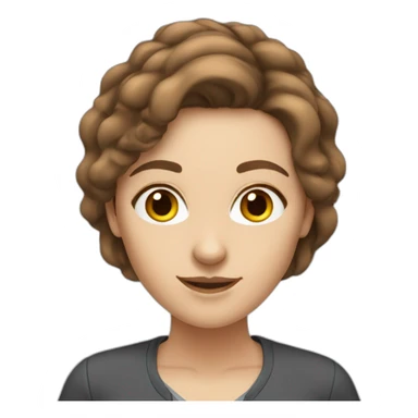  Caucasian woman with brown hair promoted at work sticker