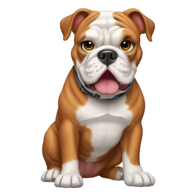 red english bulldog  sticker