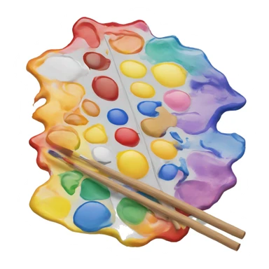 tangled paint palette  sticker