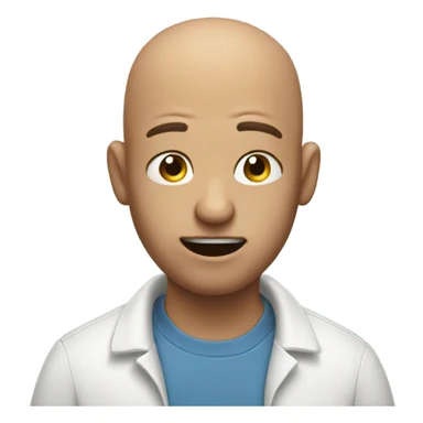 Big guy with bald hair and smelly breath sticker