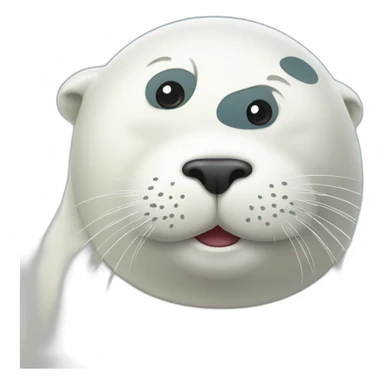 cute white seal sticker