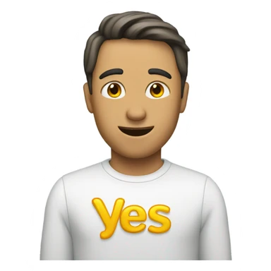 Text saying yes sticker