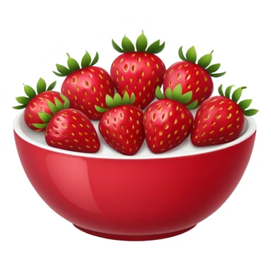 Bowl of strawberries  sticker