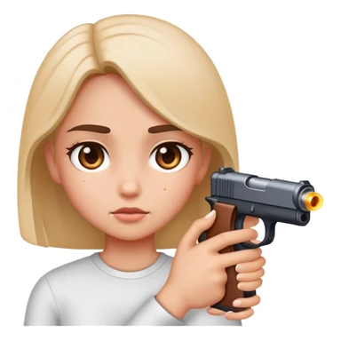 A girl getting shot in the back  sticker