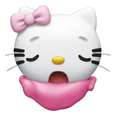 Hello Kitty sticking her tongue out  sticker