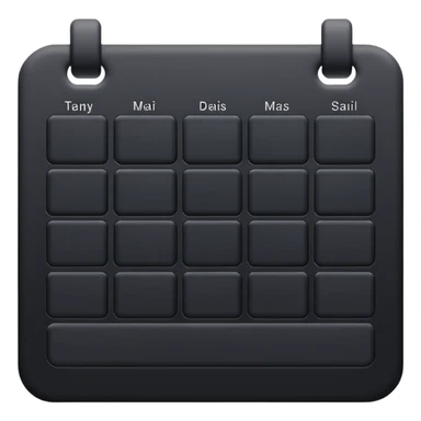 payment schedule — a black matte calendar sticker