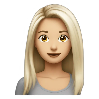 Un ado blanc au cheveux mi long mi court de couleur brun sticker