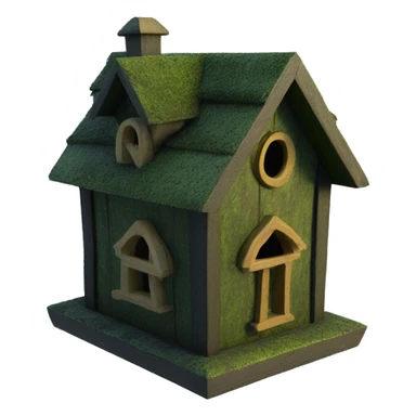 Nevermore Academy Addams house birdhouse. Mossy roof sticker
