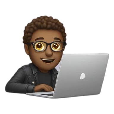 designer-with-laptop sticker