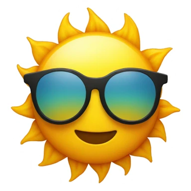 sun with sunglasses  sticker