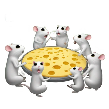 alien hamster cult with cheese and weed on ufo sticker