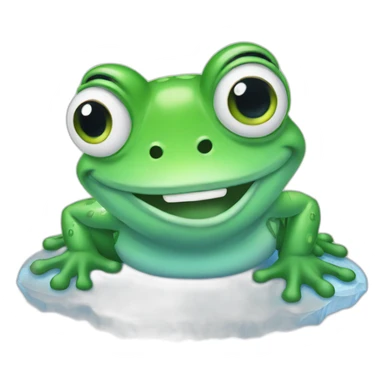 frozen Elsa frog sticker