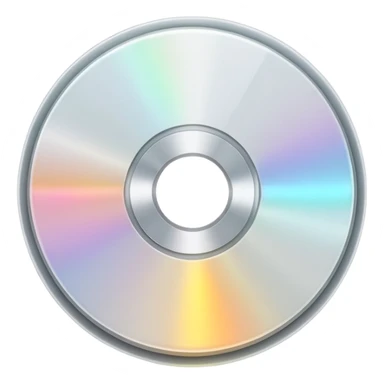 белый светящийся CD-диск, no background sticker