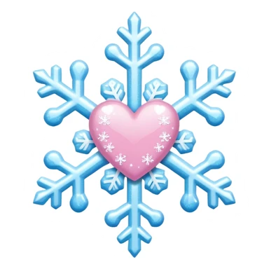 snowflake pink heart color white baby blue and baby pink glitter glow basic realist BOW EGIRLS WANTS THIS EMOJI CUTE KAWAII sticker