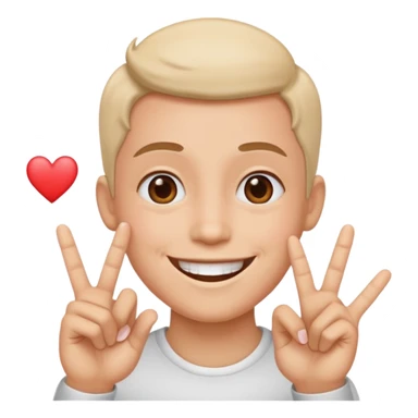 Mix these emojis “😗🥹” and add finger hearts to the sides sticker