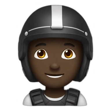 Urso negro de capacete branco sticker