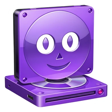 purple dvd drive sticker