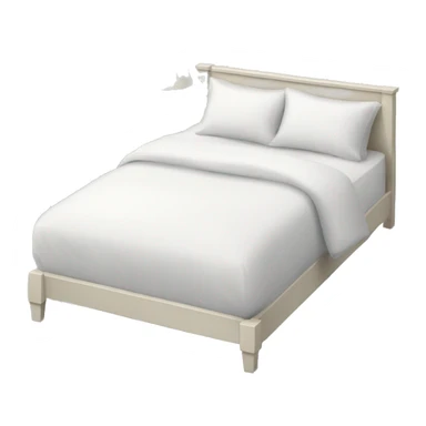 realistic-white-bed sticker