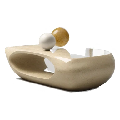 Arena Glass Coffee Table Organic – Travertine Spheres sticker