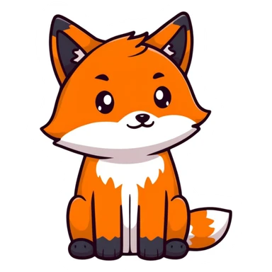 cute ginger foxie with sad emote for telegram app sticker