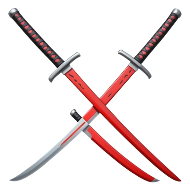 An emoji of katana sticker