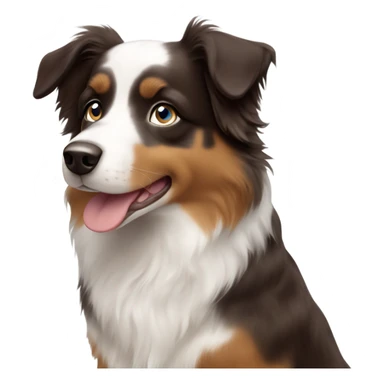 A miniature Australian shepherd with heterochromia sticker