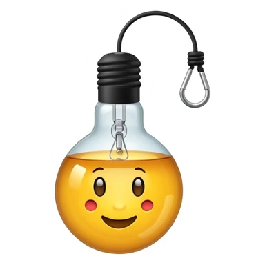 bombillo con colgante largo sticker