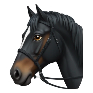 Cheval noir sticker