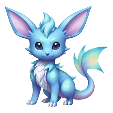 Shiny-Pastel-Nebula-Eeveelution-Cute-Fakemon-Dragon-Pokémon-fusion full body sticker