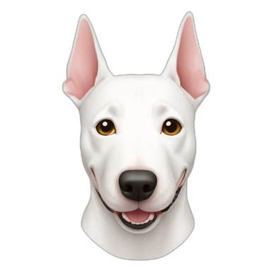 English bullterrier dog white flat sticker