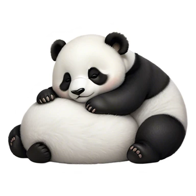 Meme-Worthy Cute Sleeping Baby Panda Portrait Emoji, Head resting peacefully with a contented smile, showcasing a tiny, irresistibly fluffy build and a luxuriously soft black and white Fur, eyes shut in a serene, restful nap, Simplified yet hilariously adorable features, highly detailed, glowing with a soft, drowsy light, high shine, relaxed and utterly lovable, stylized with an air of playful laziness, bright and heartwarming, soft glowing outline, capturing the essence of a comically sleepy baby panda, so meme-worthy it feels like it could instantly become the next viral sensation of adorable slumber! sticker