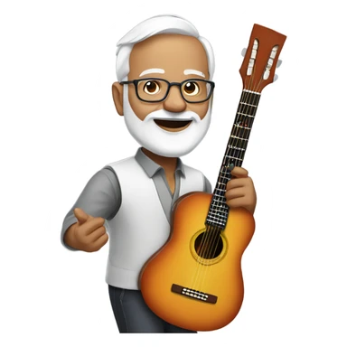 modi with guitar sticker