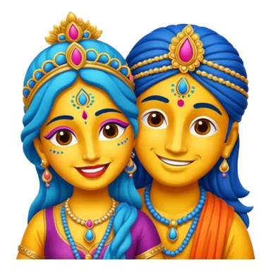 create radha krishna emoji sticker