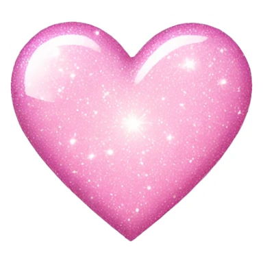 Light pink sparkle heart sticker