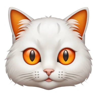 A cat with each eye facing a different direction. The image will be in emoji style. sticker