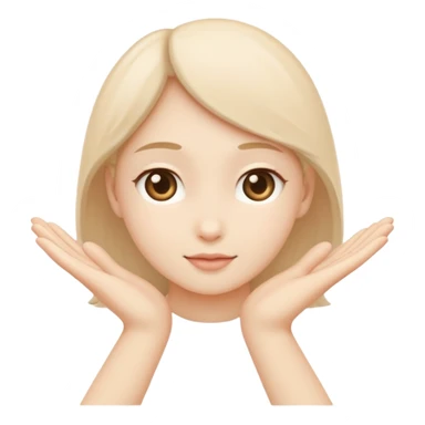 The pale beige gesture of love sticker