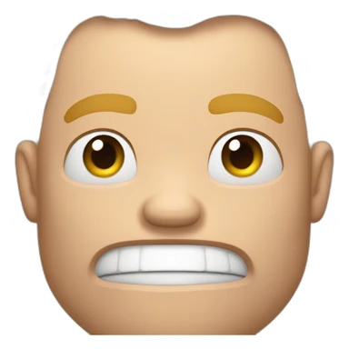 Scared muscle white man  sticker