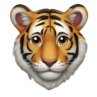 tiger heart eyes sticker