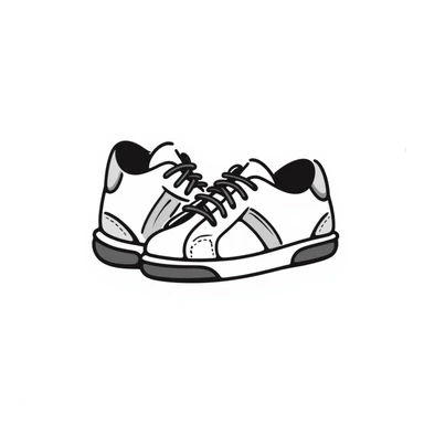 a pair of children's shoes, small sneakers or sandals, with cute details, in pastel colors dd9fb0, ffc6d3, a3bfc9, c4bee2, f1b091, detailed hand-drawn doodle style sticker