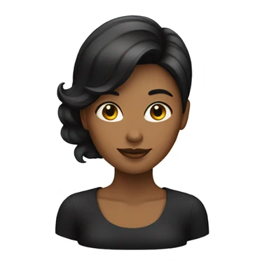 A woman with black hai sticker