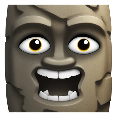 Easter Island head with teeth sticker