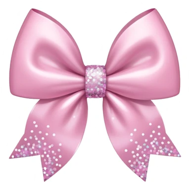 super pale pink bow confetti but the paper confetti are the pale pink bows all spread out with white tiny glitter sticker